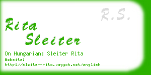 rita sleiter business card